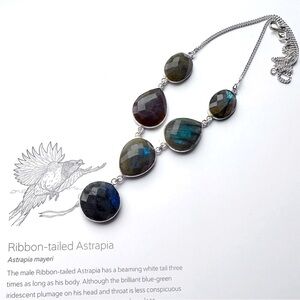 Blue and Silver Radiant Necklace